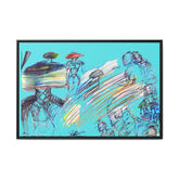 Prepare Yourself For The Unknown /Turquoise | 121.90 x81.30 | Matte Canvas, Black Frame