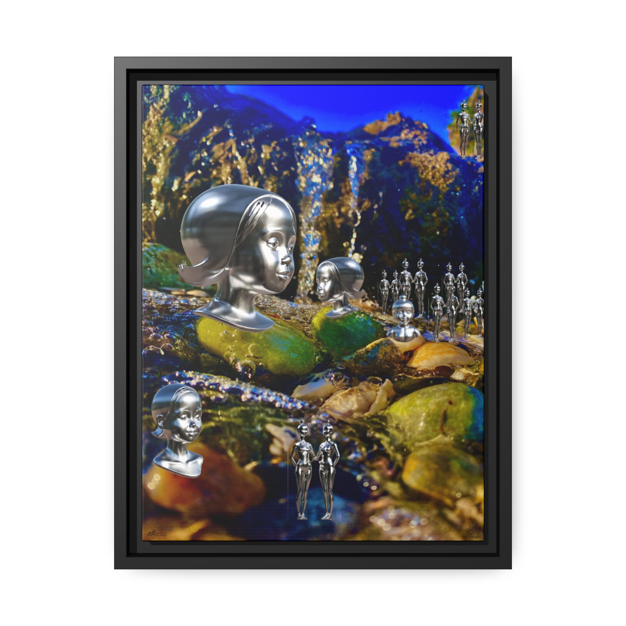 Metallic Reverie | 30.50x40.60 | Matte Canvas, Black Frame |