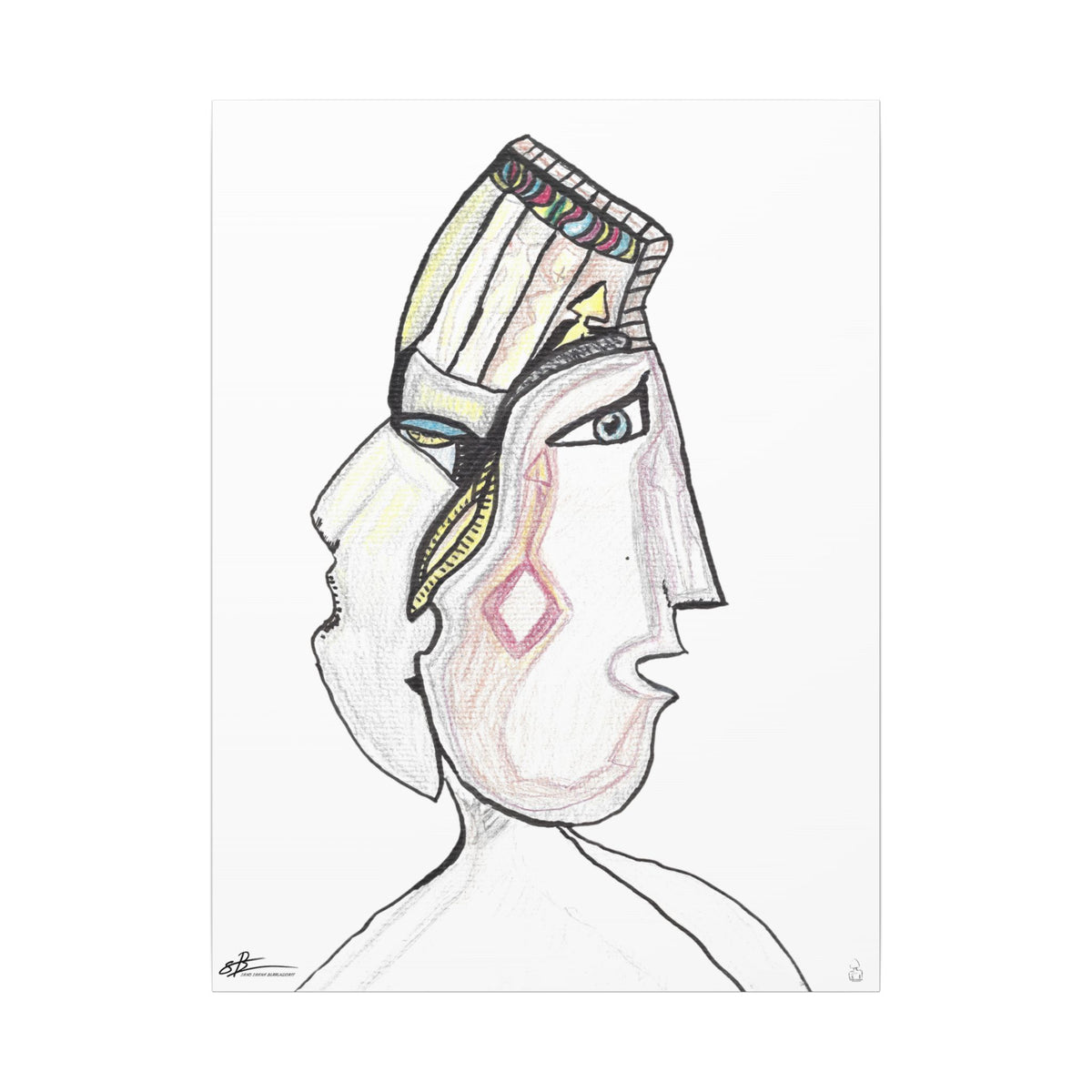 Two Faces Of The Truth | 76.20x101.60 Cm | Matte Canvas, Stretched, 0.75" |