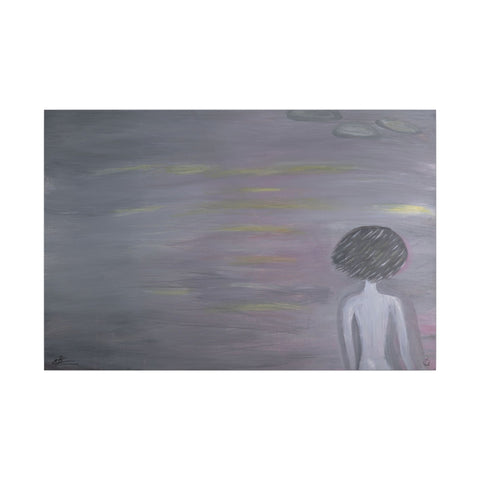 The Lonely Girl | 91.44x60.96 Cm | Matte Canvas  | Stretched, 0.75" |