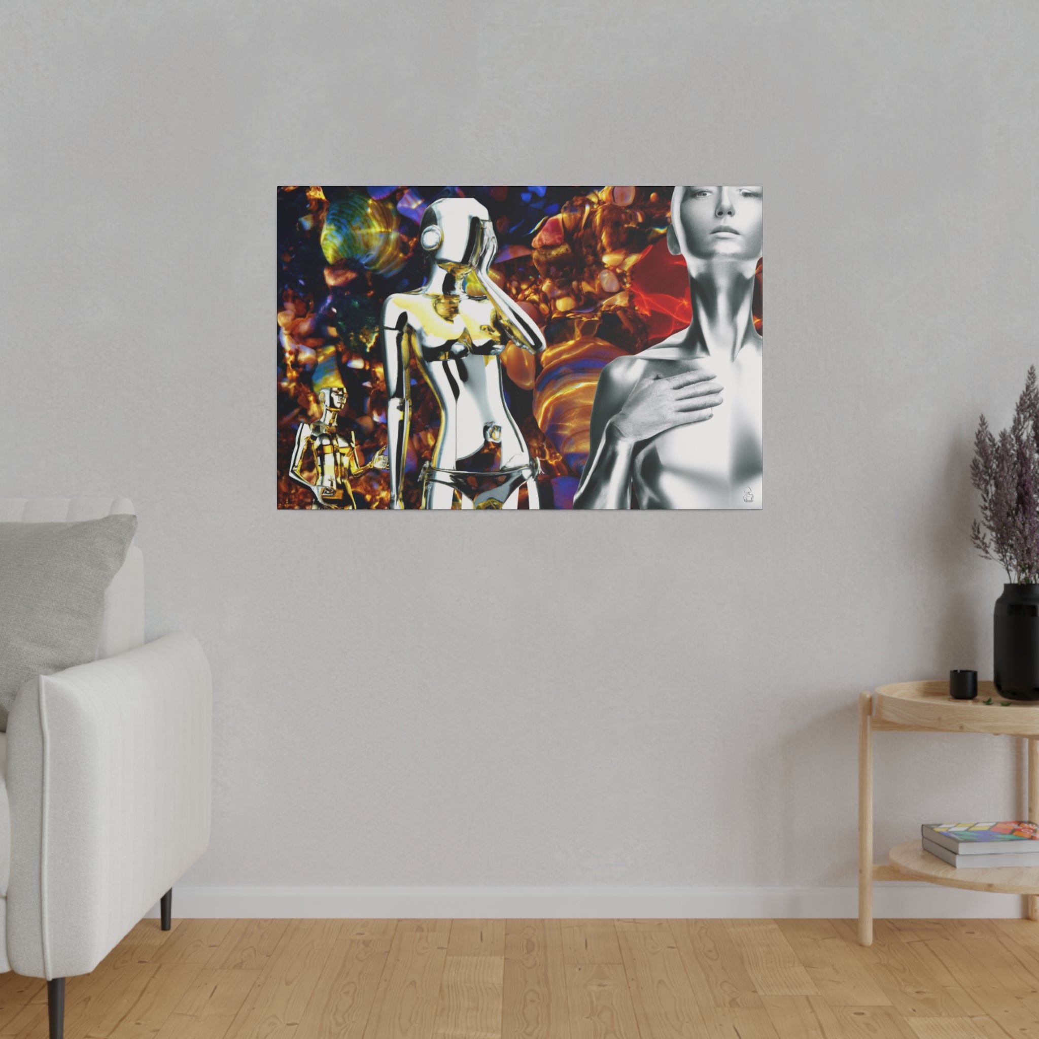 Embrace of the Future | 91.44x60.96 | canvas | Stretched, 0.75 |