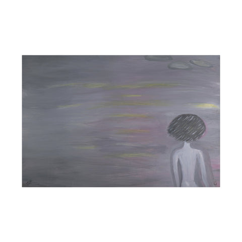 The Lonely Girl | 91.44x60.96 Cm | Matte Canvas  | Stretched, 0.75" |