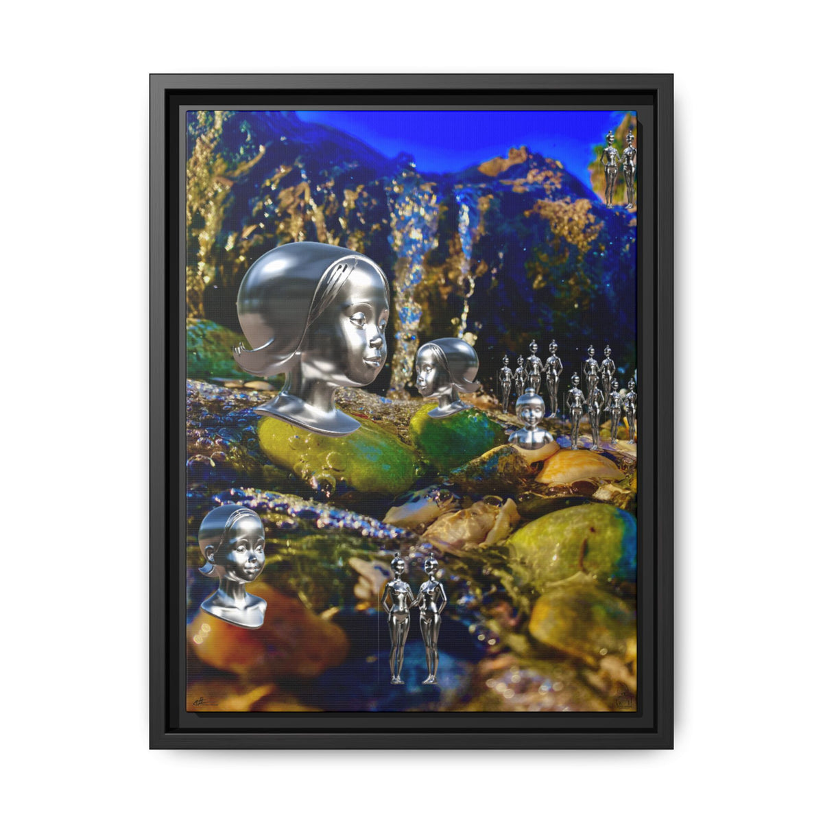 Metallic Reverie | 30.50x40.60 | Matte Canvas, Black Frame |